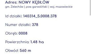 Działka leśna Nowy Kębłów