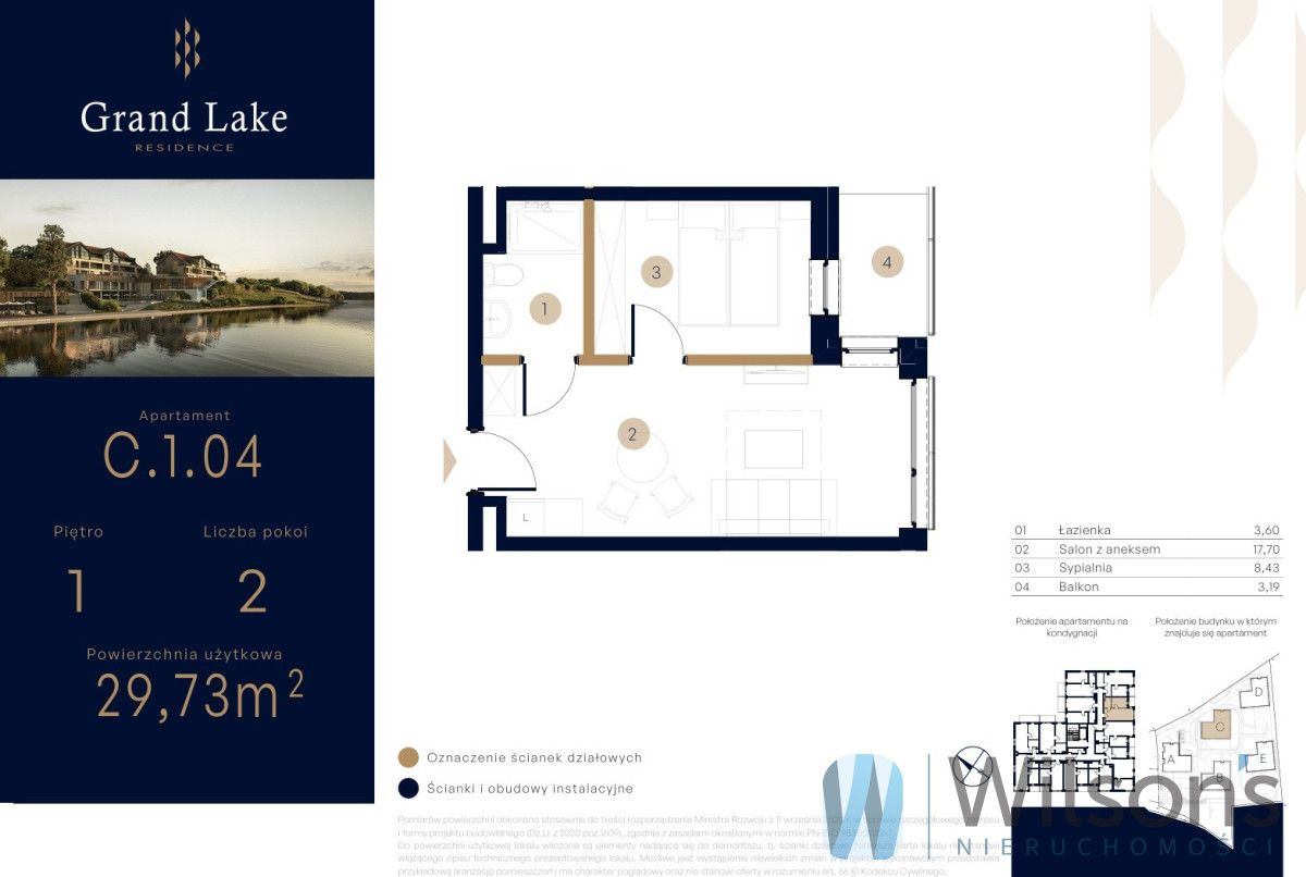 Mieszkanie 2-pokojowe Mikołajki, ul. Michała Kajki. Zdjęcie 9