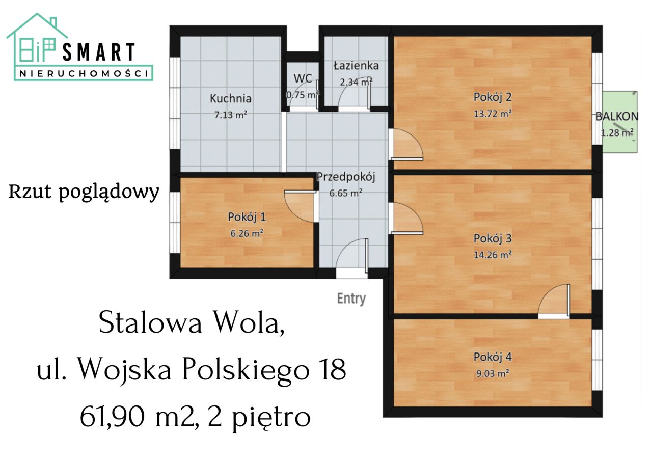 Mieszkanie 4-pokojowe Stalowa Wola, ul. Wojska Polskiego. Zdjęcie 11