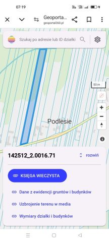 Działka rolno-budowlana Podlesie. Zdjęcie 1