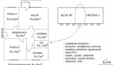 Mieszkanie 3-pokojowe Zamość, ul. Oboźna