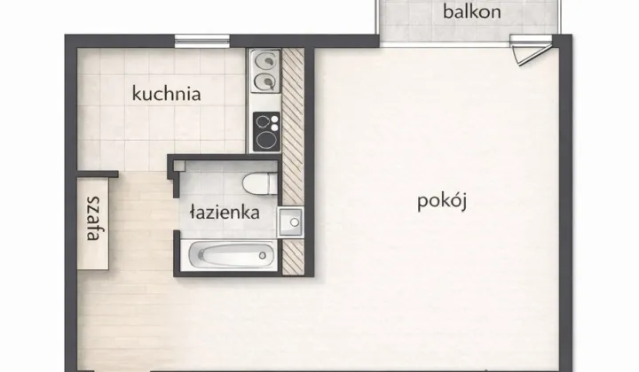 Mieszkanie 1-pokojowe Warszawa Praga-Południe, ul. Kirasjerów