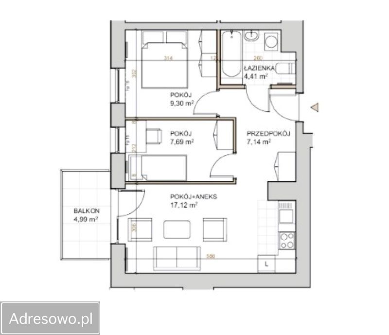 Mieszkanie 3-pokojowe Płock. Zdjęcie 3