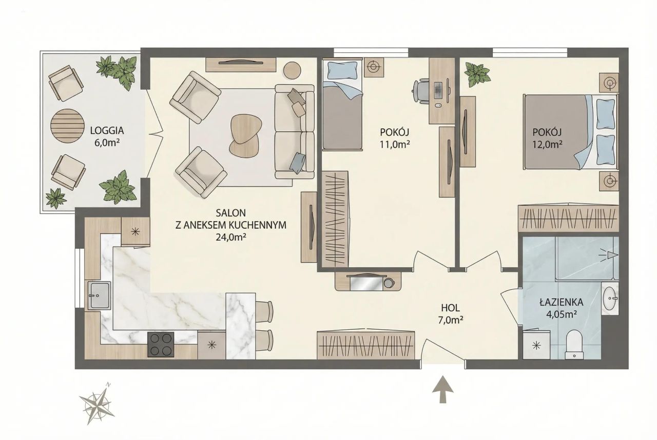 Mieszkanie 3-pokojowe Wieliszew, ul. Krzysztofa Kamila Baczyńskiego. Zdjęcie 5