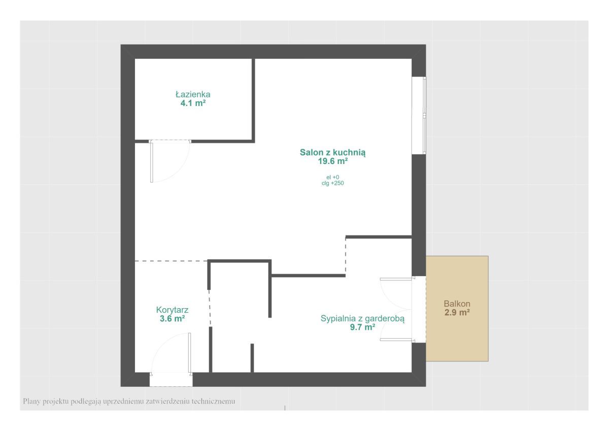 Mieszkanie 2-pokojowe Poznań Górczyn, ul. Stanisława Knapowskiego. Zdjęcie 17