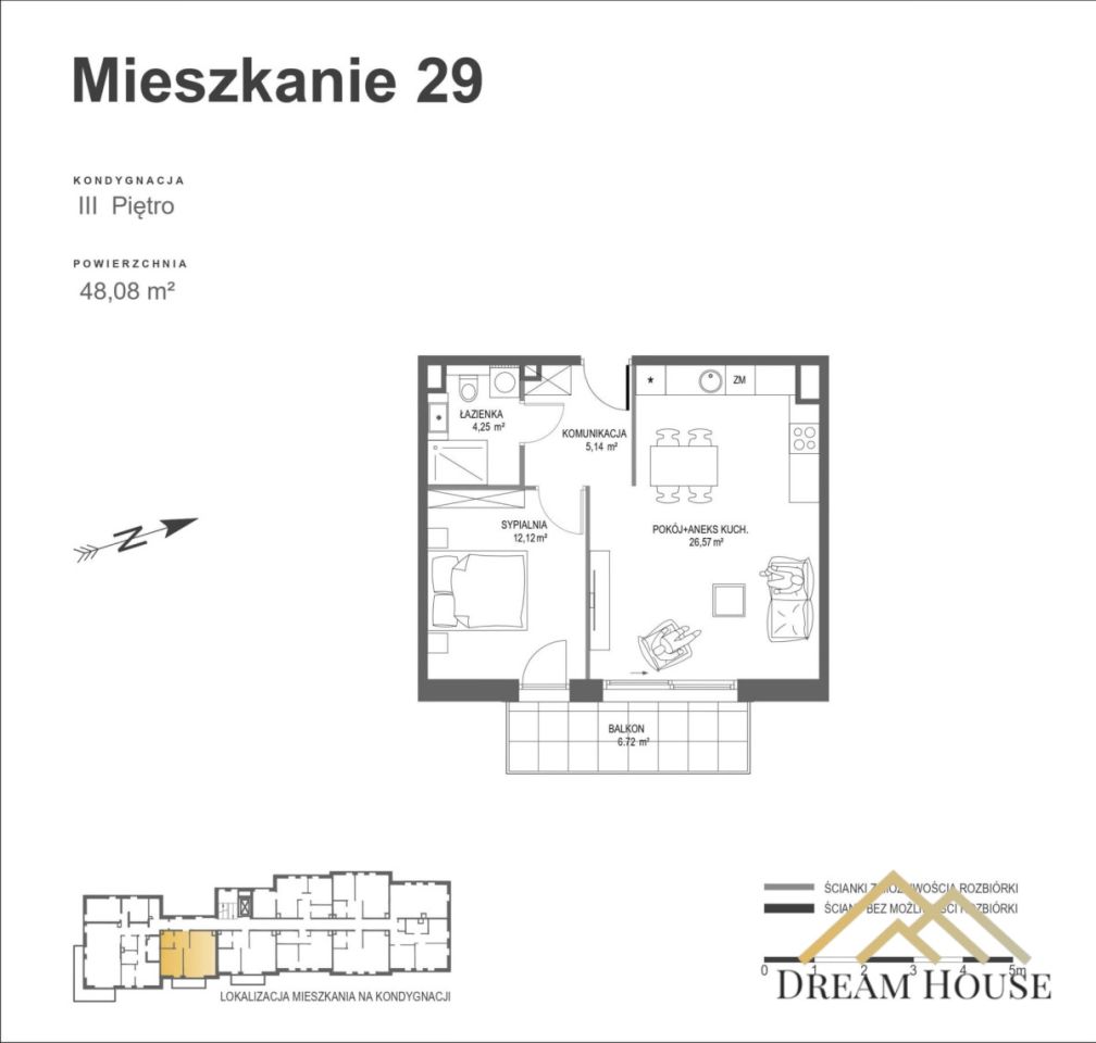 Mieszkanie 2-pokojowe Gdańsk Wrzeszcz, ul. Szczepana Pileckiego. Zdjęcie 11