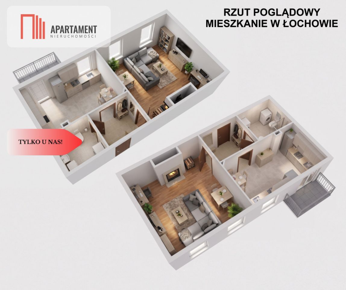 Mieszkanie 1-pokojowe Łochowo. Zdjęcie 4