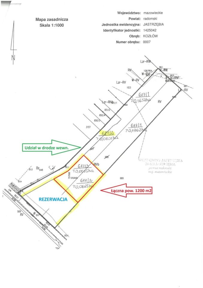Działka budowlana Kozłów. Zdjęcie 1