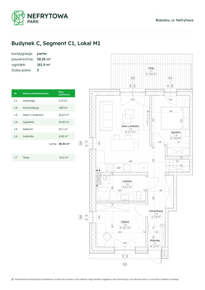 Mieszkanie 3-pokojowe Rzeszów Załęże, ul. Nefrytowa. Zdjęcie 21