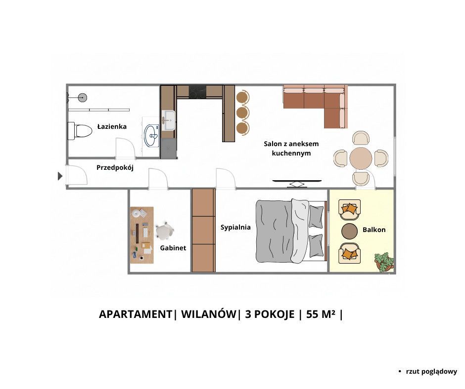 Mieszkanie 3-pokojowe Warszawa Wilanów, al. Rzeczypospolitej. Zdjęcie 35