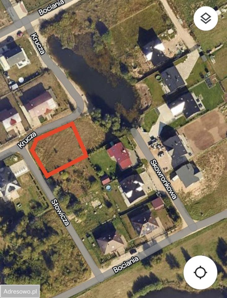 Działka budowlana Chruściele