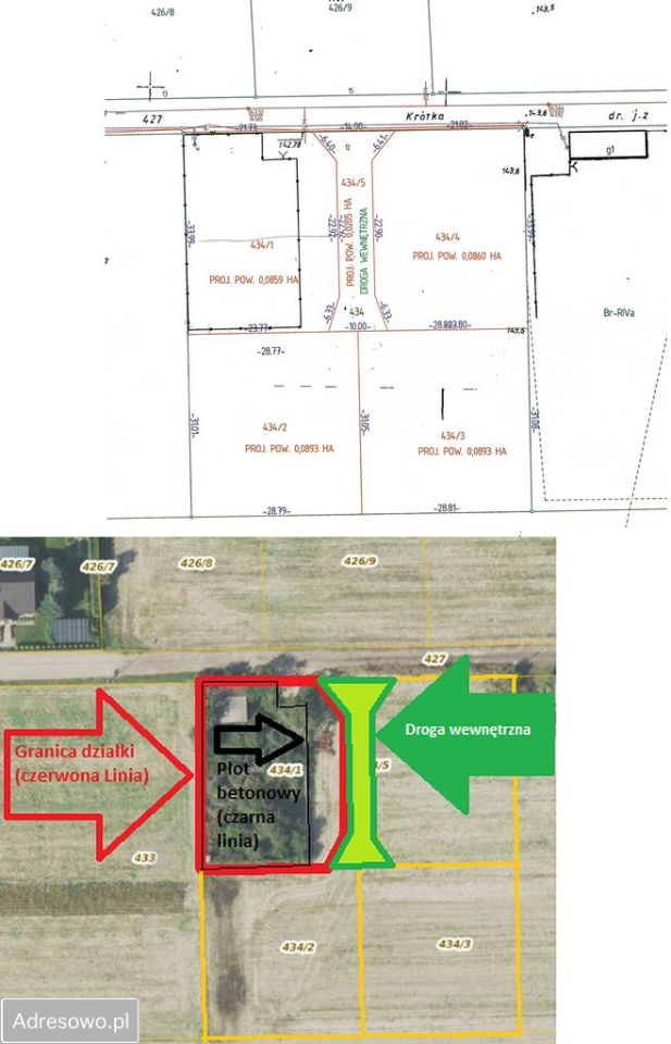 Działka budowlana Topola Mała, ul. Krótka. Zdjęcie 3