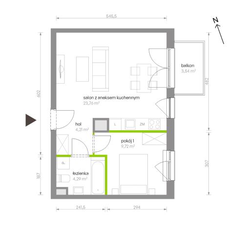 Mieszkanie 2-pokojowe Warszawa Chrzanów, ul. Szeligowska. Zdjęcie 8