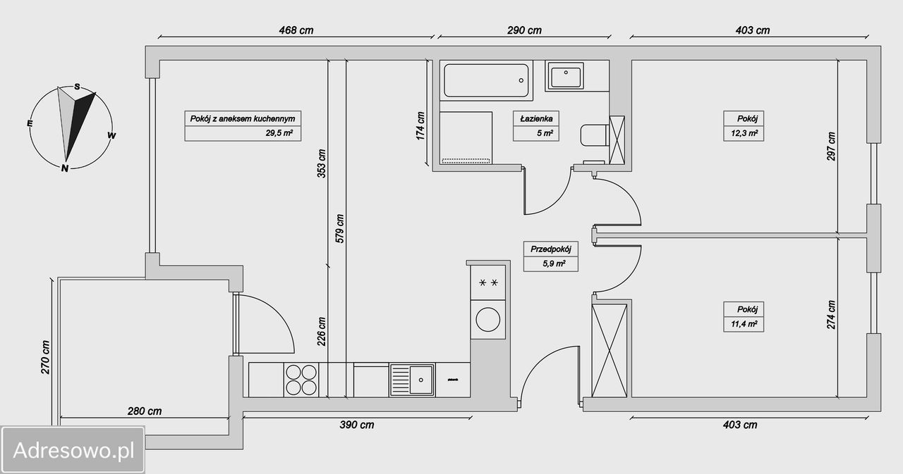 Mieszkanie 3-pokojowe Toruń Wrzosy, ul. Konrada Grasera. Zdjęcie 17