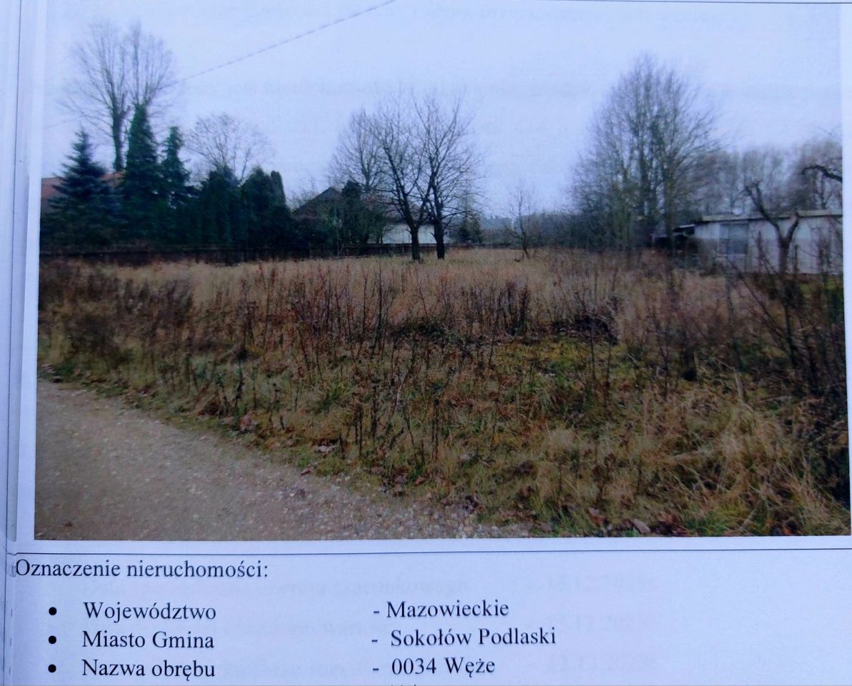 Działka rolna Węże