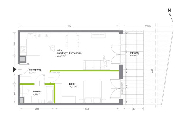 Mieszkanie 2-pokojowe Kraków Krowodrza, ul. Żabiniec. Zdjęcie 7