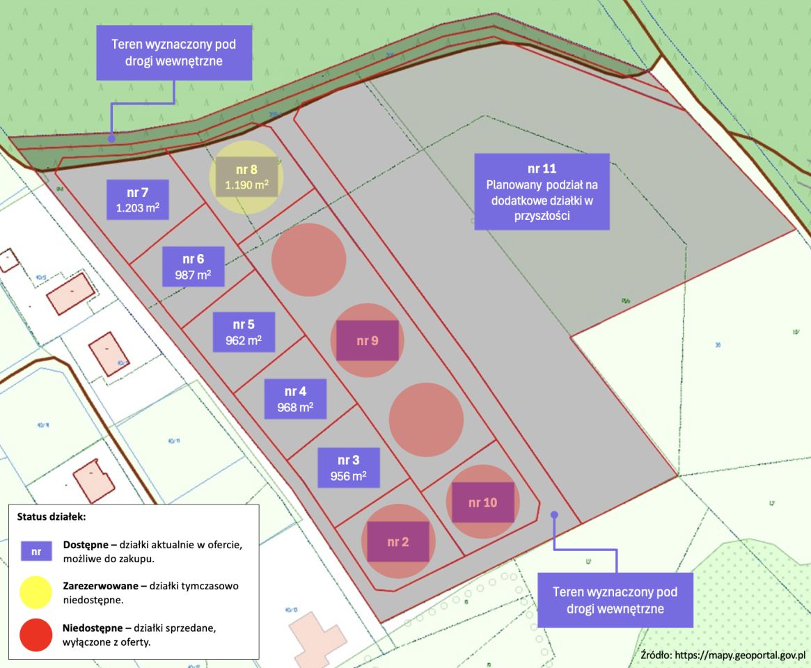 Działka budowlana Żółwin kolonia