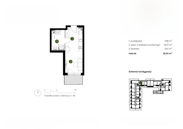 Mieszkanie 1-pokojowe Kraków Prądnik Biały, ul. Pękowicka. Zdjęcie 1