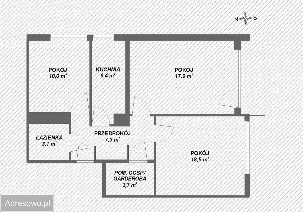 Mieszkanie 3-pokojowe Katowice Załęska Hałda, ul. Brynowska. Zdjęcie 12