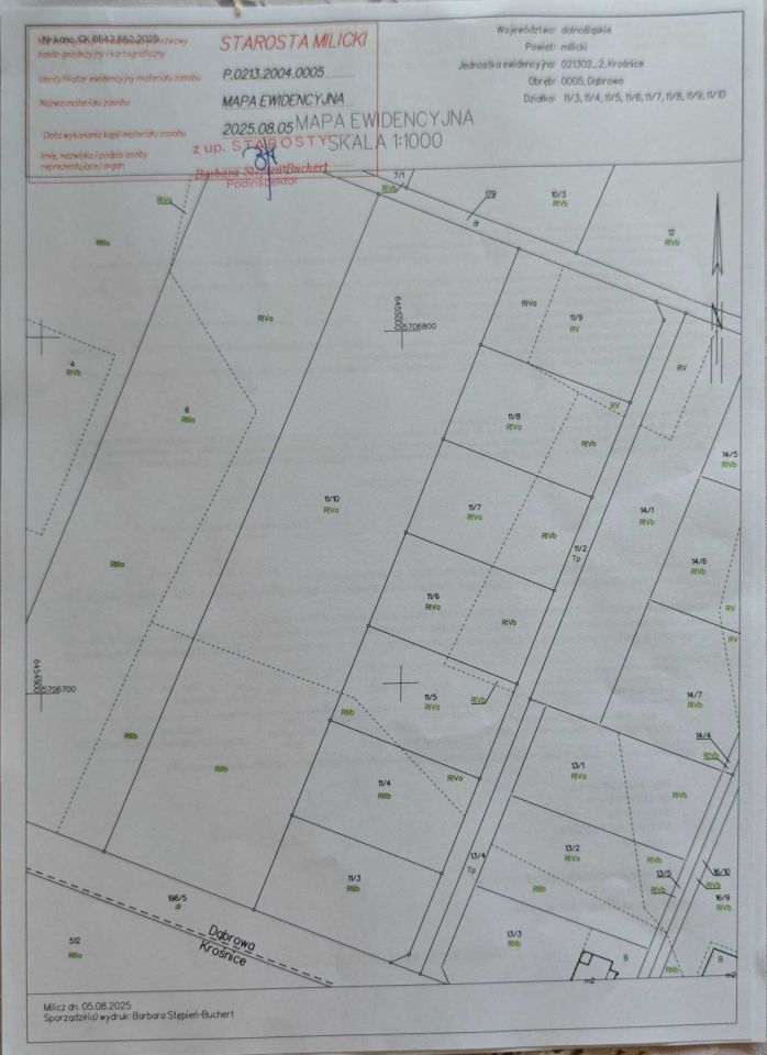 Działka budowlana Dąbrowa