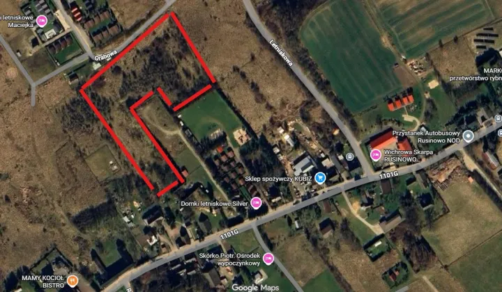 Działka inwestycyjna Rusinowo, ul. Grabowa
