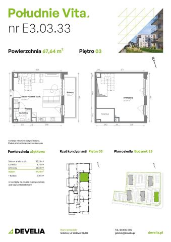 Mieszkanie 3-pokojowe Gdańsk Orunia Górna, ul. Kazimierza Wielkiego. Zdjęcie 7