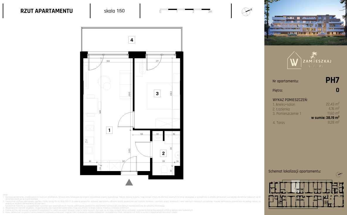 Mieszkanie 2-pokojowe Sielpia Wielka. Zdjęcie 4