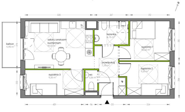 Mieszkanie 4-pokojowe Kraków Płaszów, ul. Myśliwska. Zdjęcie 25
