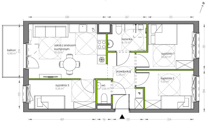Mieszkanie 4-pokojowe Kraków Płaszów, ul. Myśliwska. Zdjęcie 25