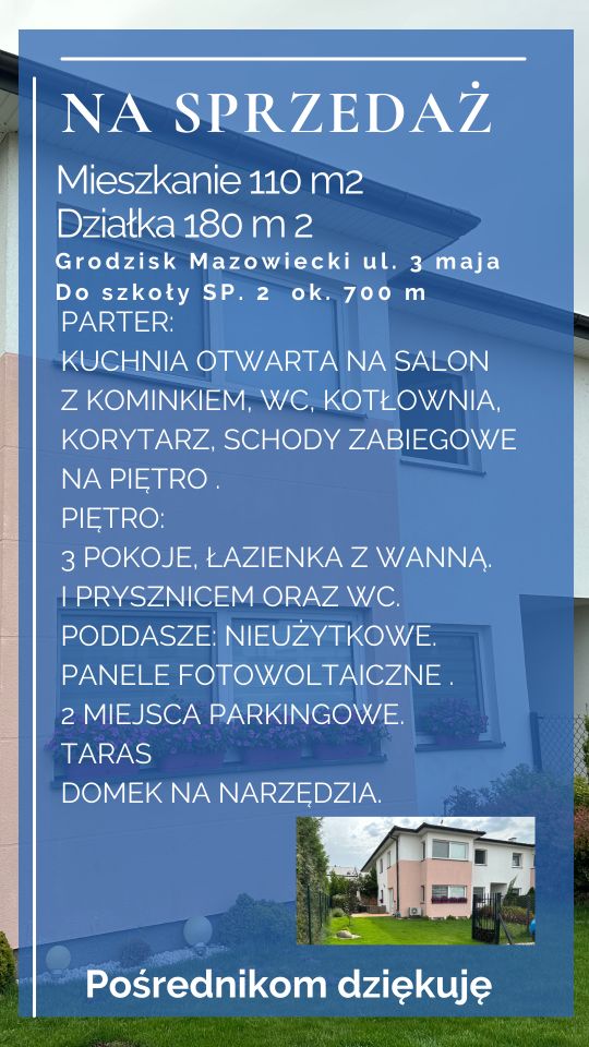 Mieszkanie 4-pokojowe Grodzisk Mazowiecki Centrum, ul. 3 Maja