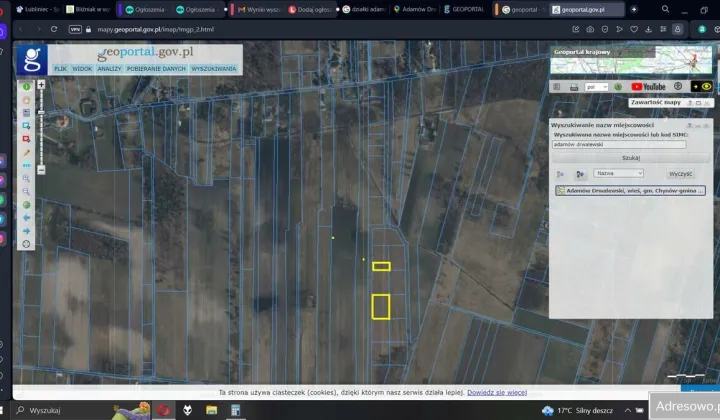 Działka rolna Adamów Drwalewski