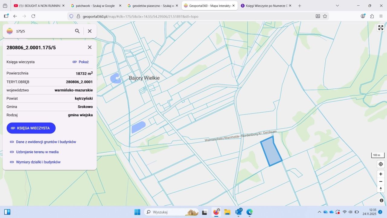 Działka rolna Bajory Wielkie. Zdjęcie 2