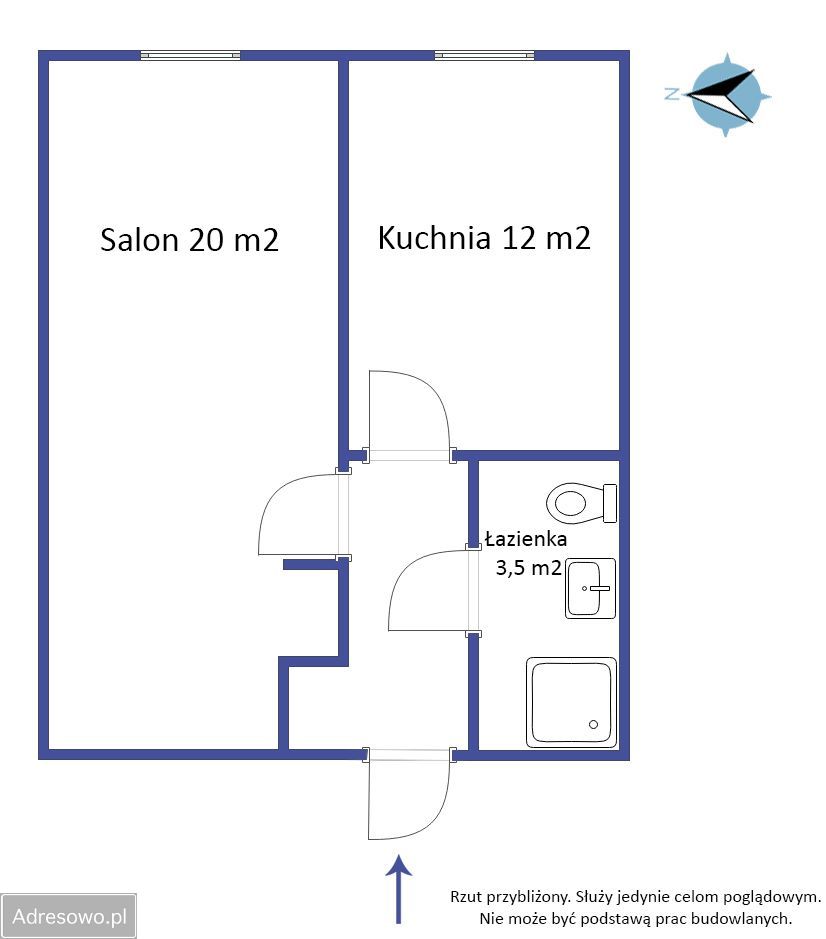 Mieszkanie 1-pokojowe Zambrów, al. Wojska Polskiego. Zdjęcie 11
