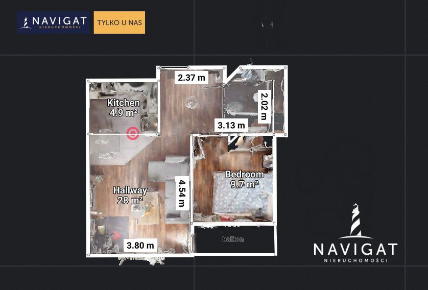 Mieszkanie 2-pokojowe Gdańsk Wrzeszcz, ul. Juliusza Słowackiego. Zdjęcie 24