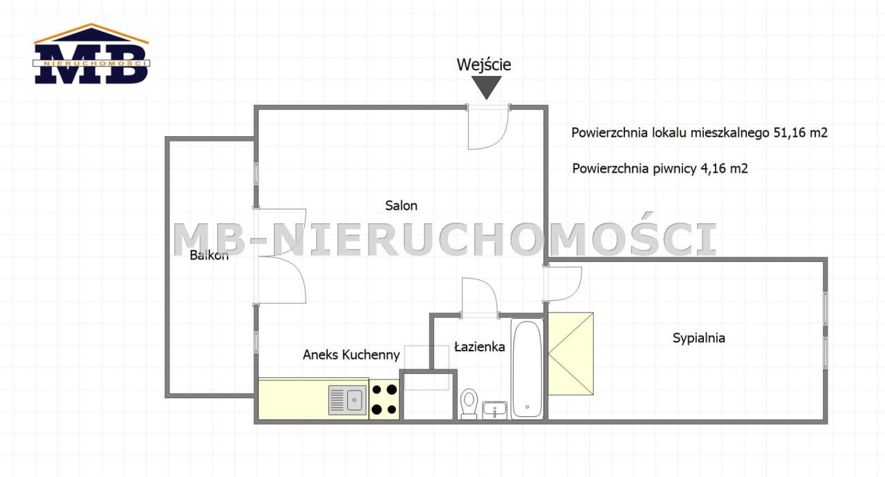 Mieszkanie 2-pokojowe Olsztyn Jaroty. Zdjęcie 14