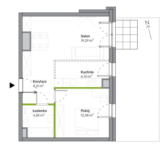 Mieszkanie 2-pokojowe Wrocław Żerniki, ul. Tadeusza Brzozy. Zdjęcie 6