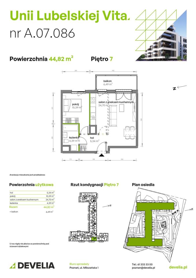 Mieszkanie 2-pokojowe Poznań Starołęka, ul. Unii Lubelskiej. Zdjęcie 7