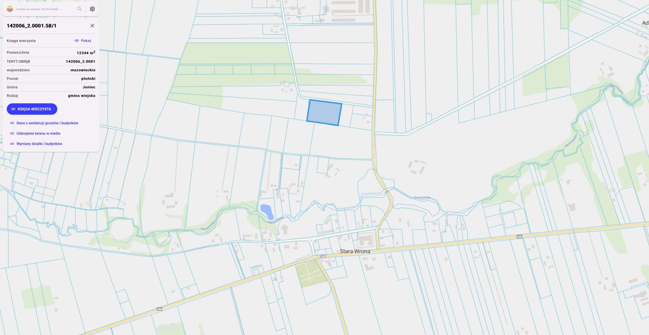 Działka budowlana Adamowo