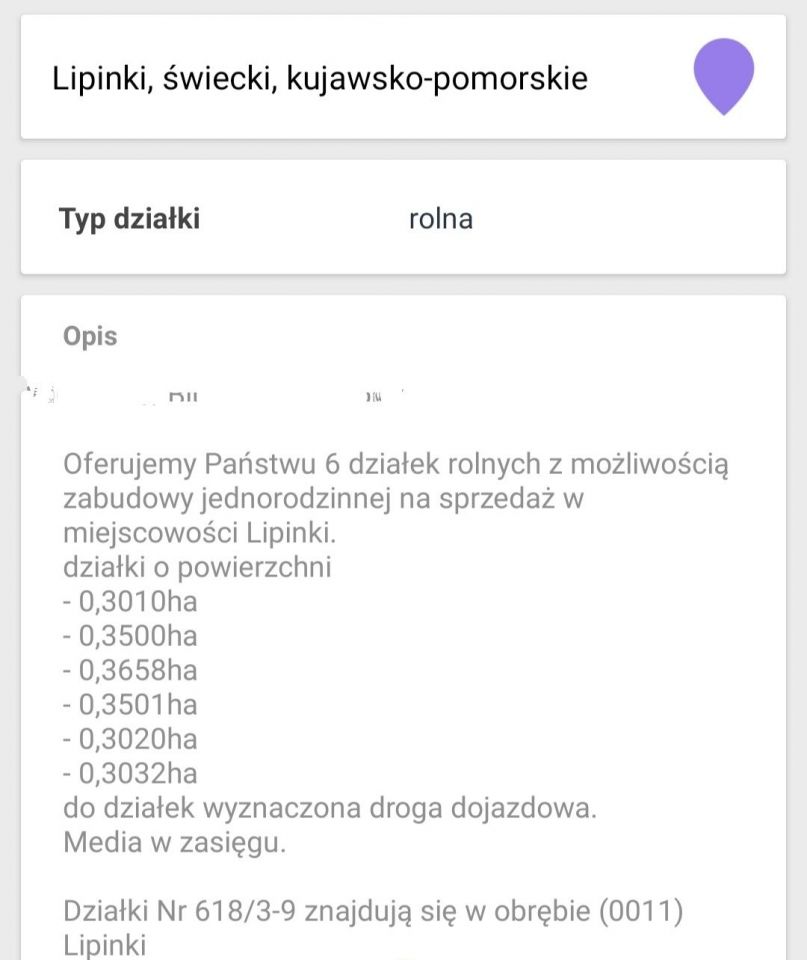 Działka rolno-budowlana Lipinki. Zdjęcie 2