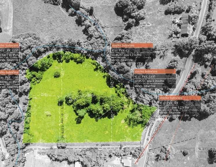 Działka budowlana Skwirtne. Zdjęcie 7