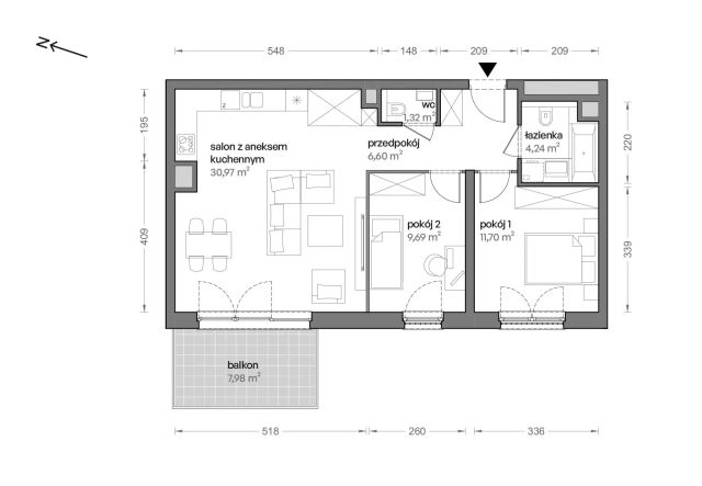 Mieszkanie 3-pokojowe Katowice Brynów, ul. Ceglana. Zdjęcie 7