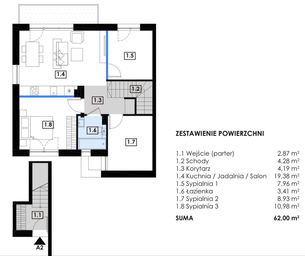 Mieszkanie 4-pokojowe Skarbimierz-Osiedle. Zdjęcie 2
