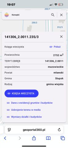 Działka rolno-budowlana Konopki, ul. Nadrzeczna. Zdjęcie 1