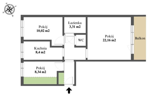 Mieszkanie 3-pokojowe Chełmża, ul. ks. Stefana Wincentego Frelichowskiego. Zdjęcie 30