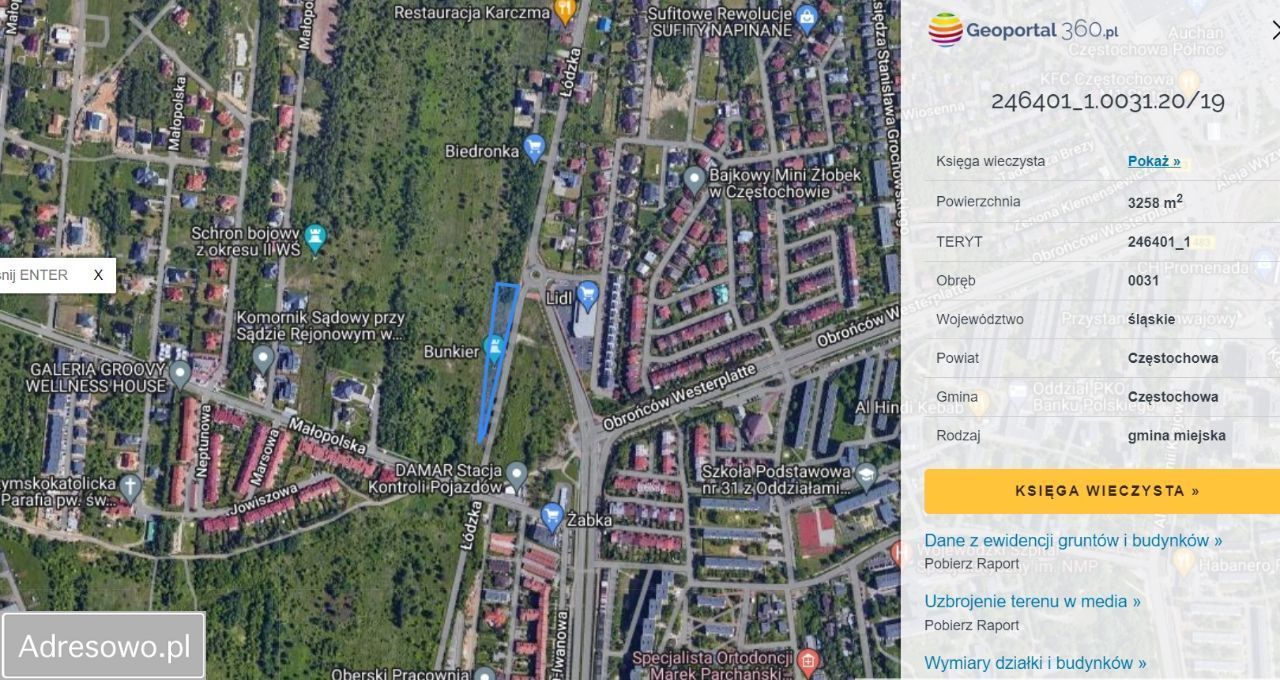 Działka budowlana Częstochowa Parkitka, ul. Łódzka. Zdjęcie 4