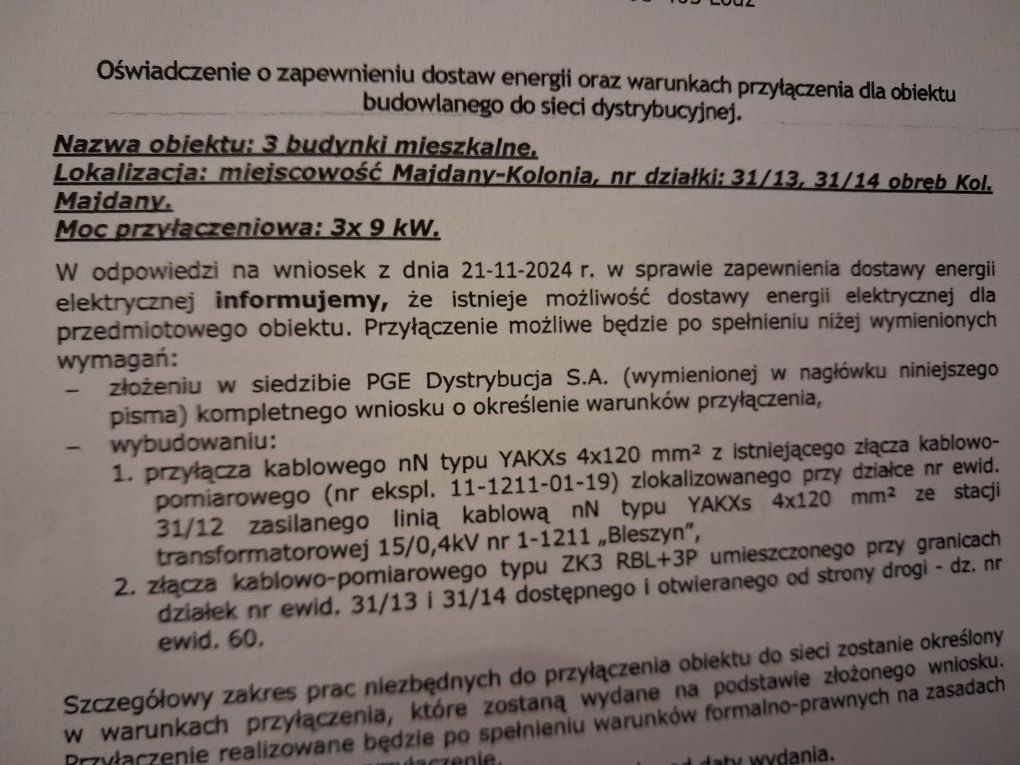 Działka budowlana Majdany Majdany-Kolonia. Zdjęcie 2