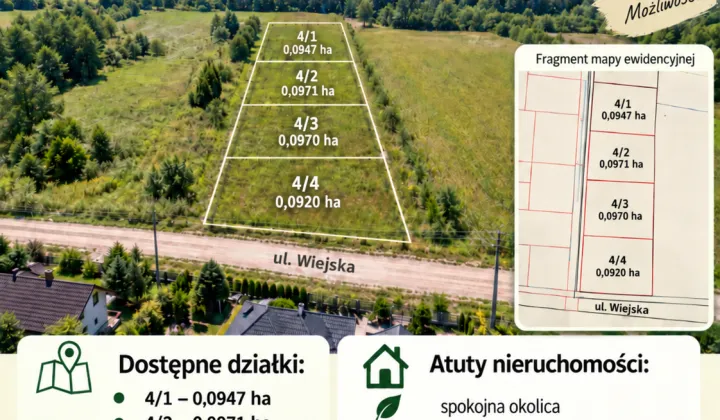 Działka budowlana Tomaszów Lubelski Za Okopiskiem, ul. Wiejska