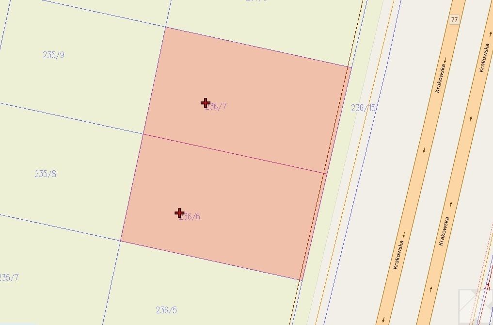 Działka inwestycyjna Orły, ul. Krakowska. Zdjęcie 3