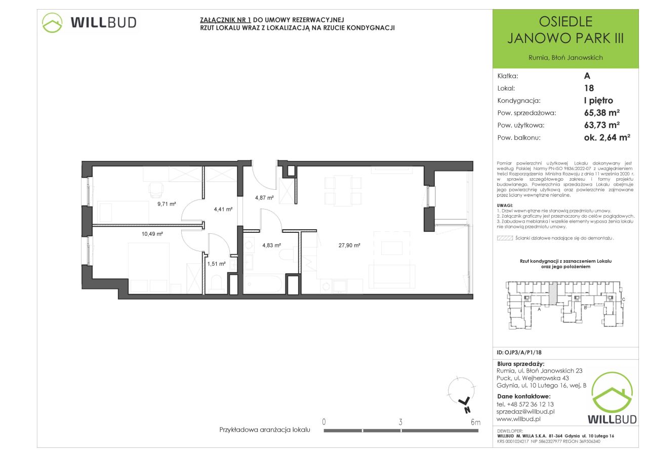 Mieszkanie 3-pokojowe Rumia Janowo, ul. Błoń Janowskich. Zdjęcie 7