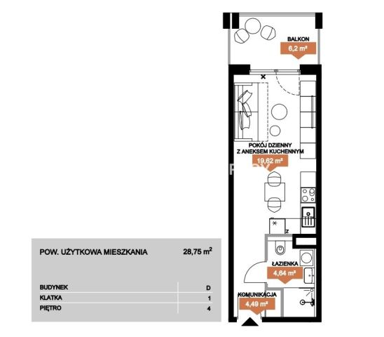 Mieszkanie 1-pokojowe Kraków Stare Miasto, ul. Wita Stwosza. Zdjęcie 12